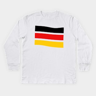 German Flag In The Wind Kids Long Sleeve T-Shirt